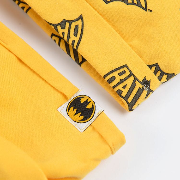 Batman yellow cap and neck warmer set