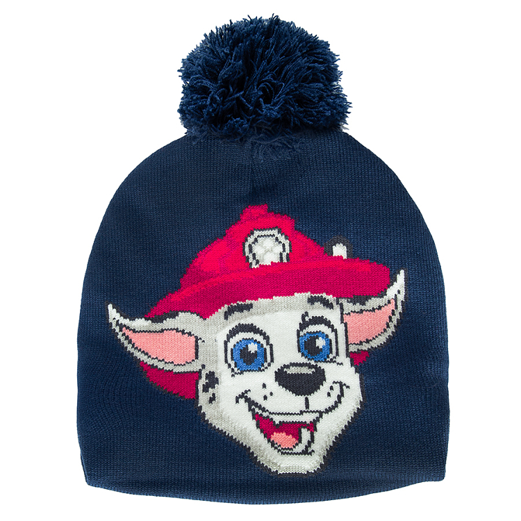 Paw Patrol blue winter beanie with pom pom