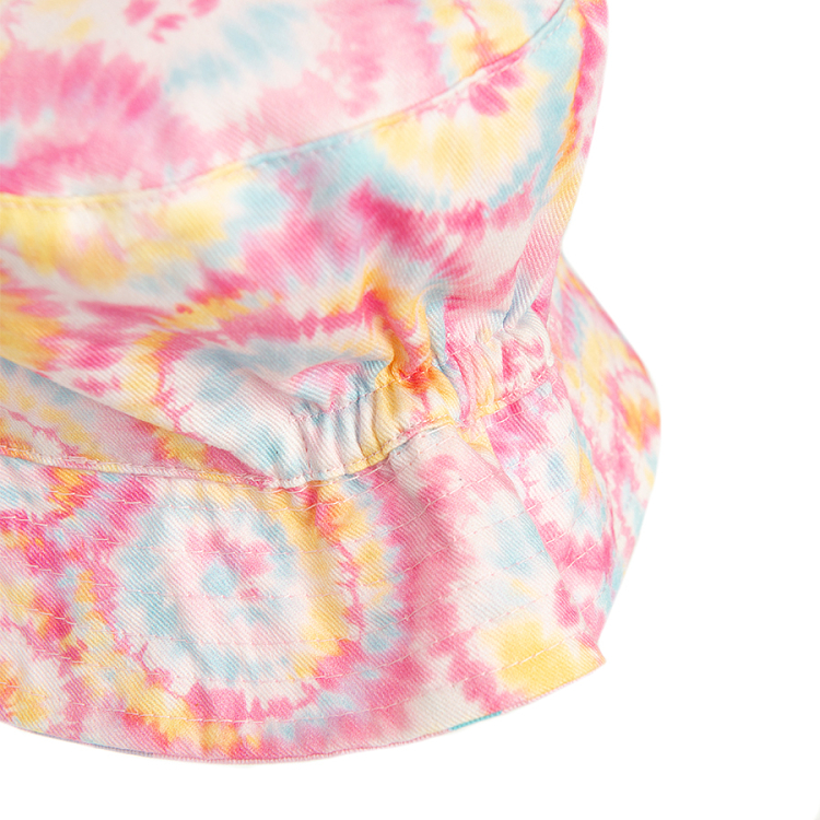 Smiley tie dye reversible summer hat