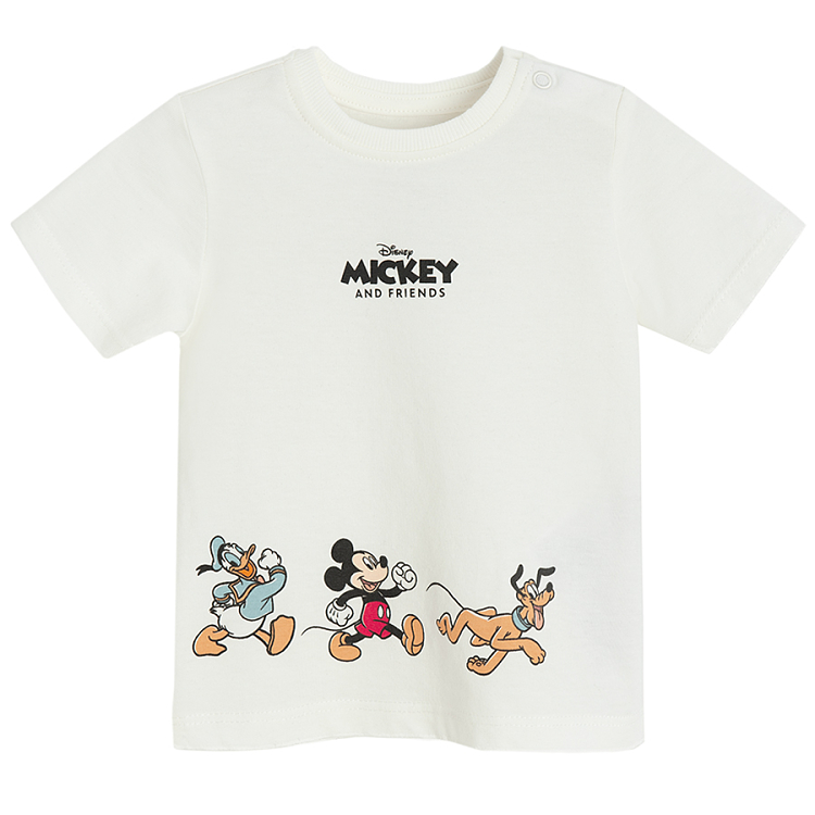 Mickey Mouse blue white and crea T shirts 3 pack Coolclub