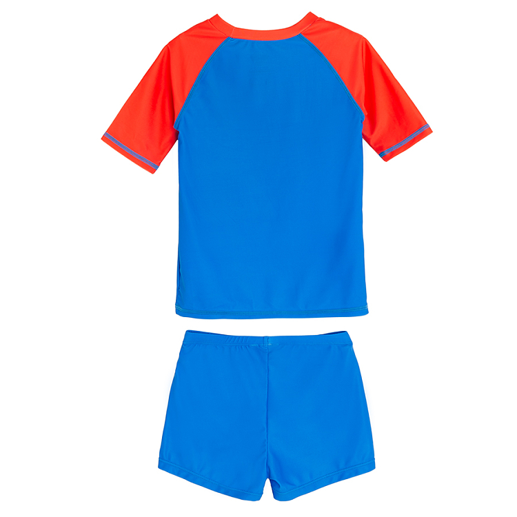 Paw Patrol 2 piece bathing suit, short sleeve top and shorts