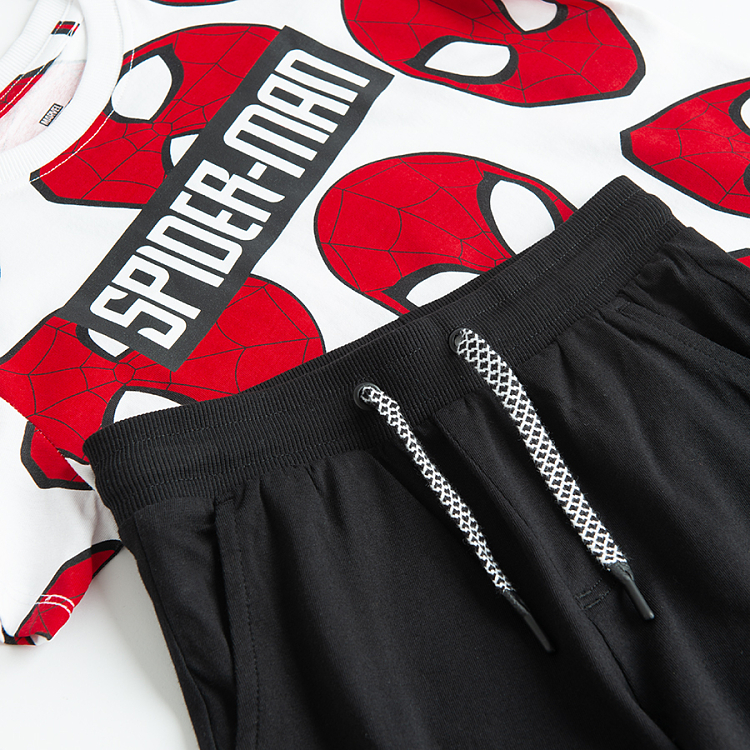 Spiderman set, T-shirt and black shorts