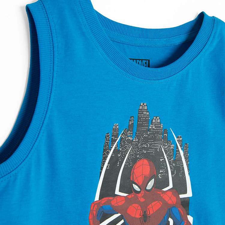 Spiderman blue sleeveless T-shirt