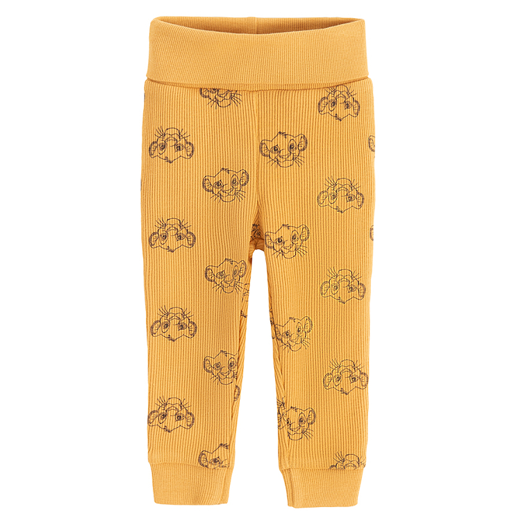 Lion King footless grey and yellow leggings