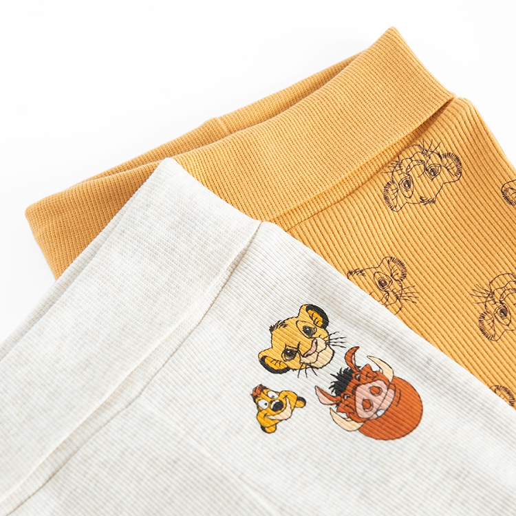 Lion King footless grey and yellow leggings