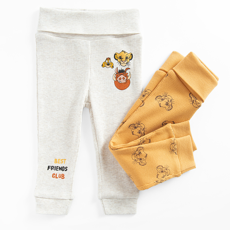 Lion King footless grey and yellow leggings