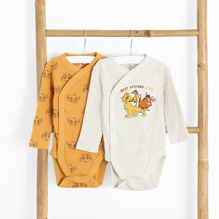 Lion King long sleeve wrap bodysuits- 2 pack