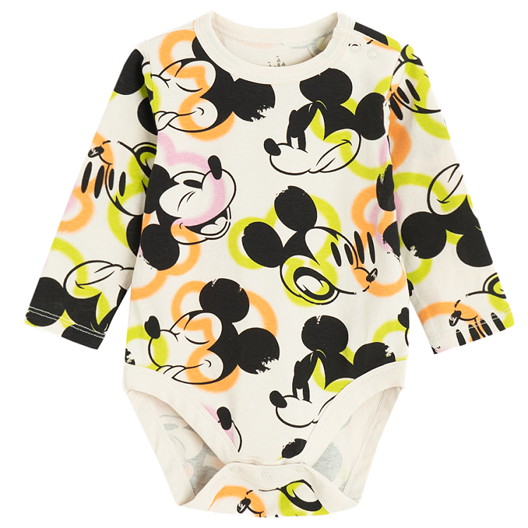 Mickey Mouse long sleeve bodysuits- 2 pack