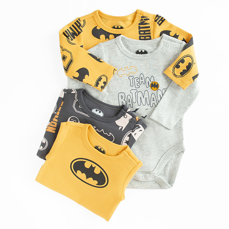 Batman long sleeve bodysuits- 4 pack