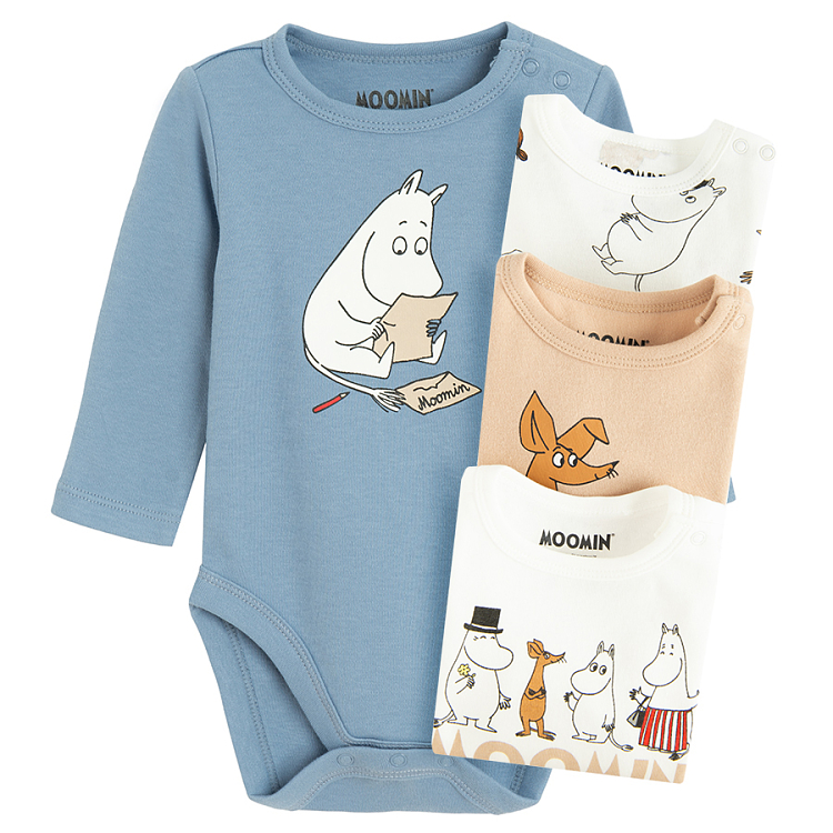 Moomins long sleeve bodysuits- 4 pack