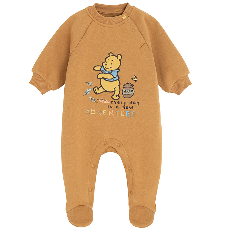 Winnie the Pooh brown footed overall