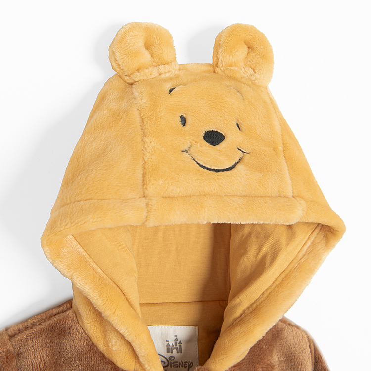 Winnie the Pooh footed and hooded overall with side zipper