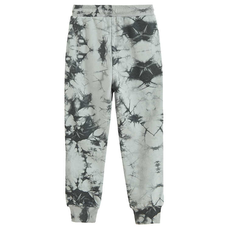 Spiderman black and white tie dye jogging pants