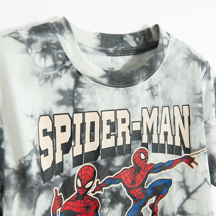 Spiderman black and white tie dye T-shirt