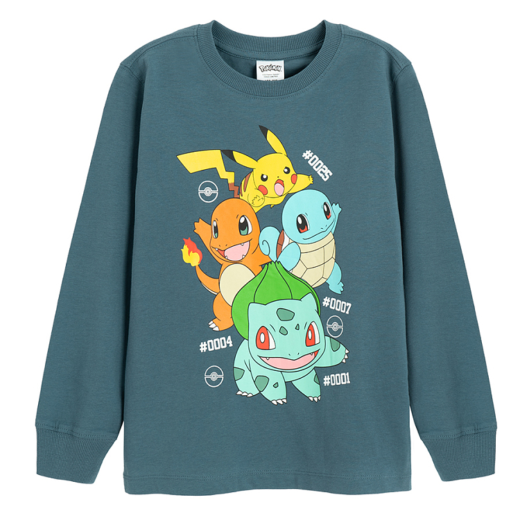 Pokemon blue long sleeve blouse