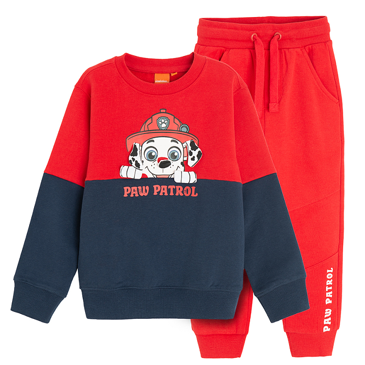 Paw Patrol red sweatshirt and sweatpants set- 2 pieces