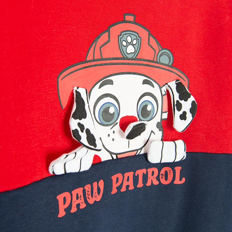 Σετ φόρμα κόκκινη και μπλε με στάμπα MARSHALL PAW PATROL