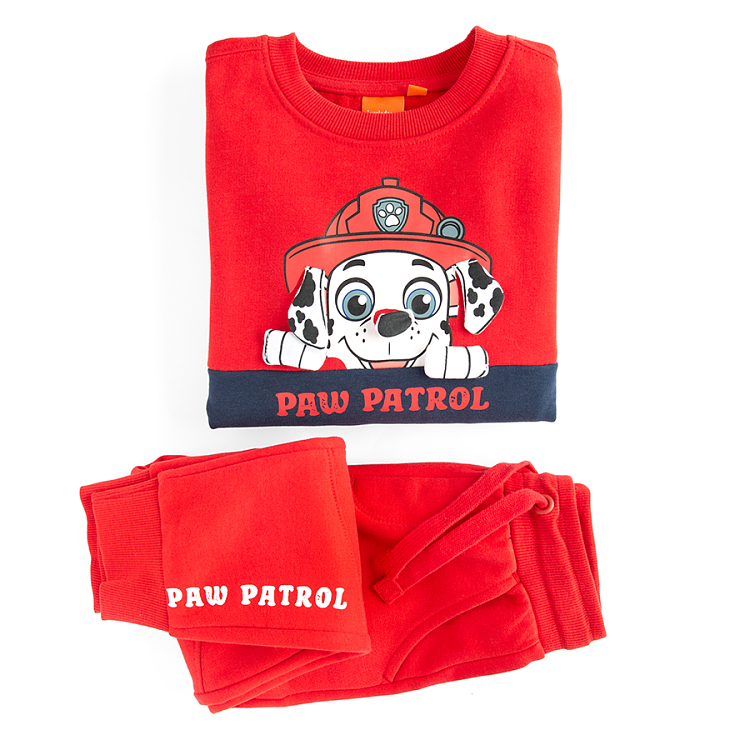 Paw Patrol red sweatshirt and sweatpants set- 2 pieces