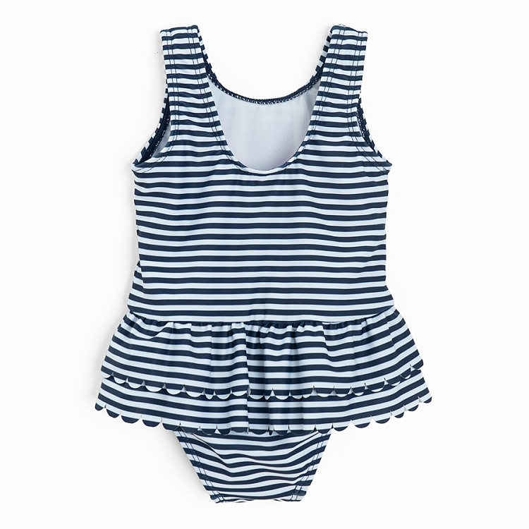 Daisy Duck blue and white stripes swimsuit