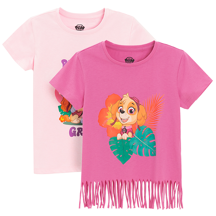 Paw patrol pink short sleeve T-shirts- 2 pack