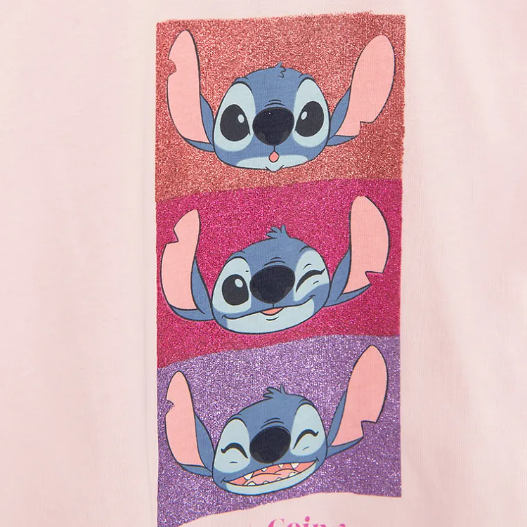 T-shirt pink with LILO AND STITCH print