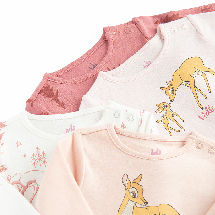 Bambi long sleeve bodysuits- 4 pack