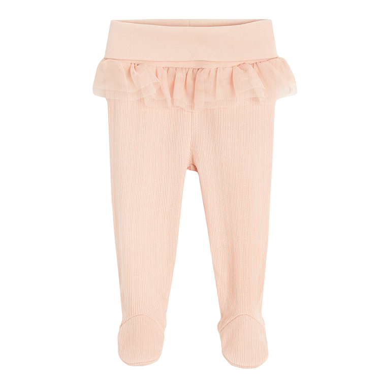 Bambi white long sleeve bodysuit and light brown footed leggings, hair band- 3 pieces