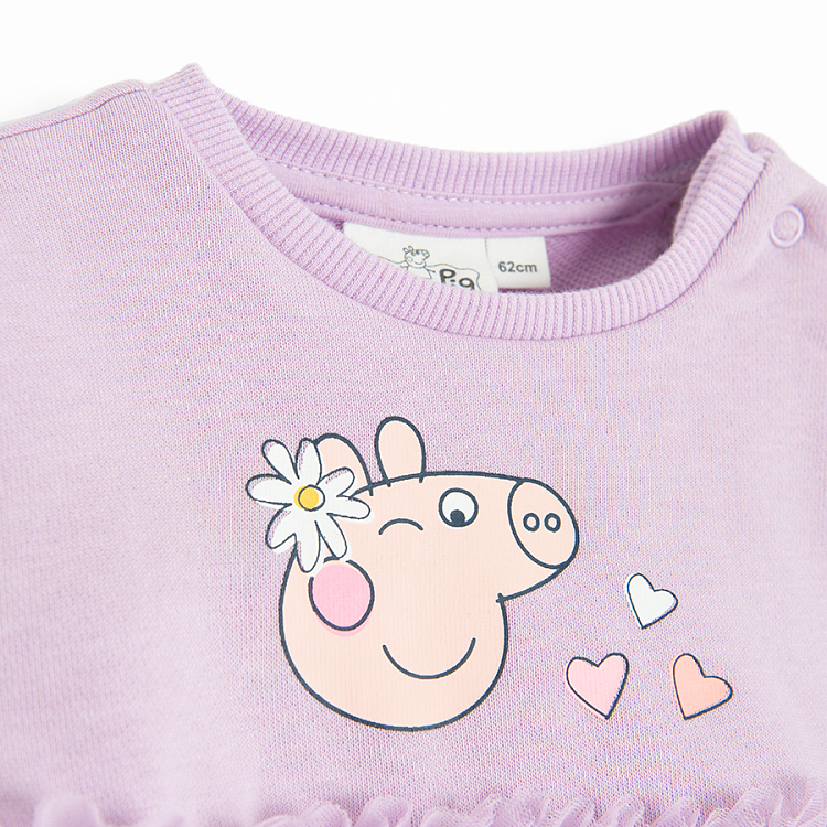 Peppa Pig purple casual dress with tutu dress