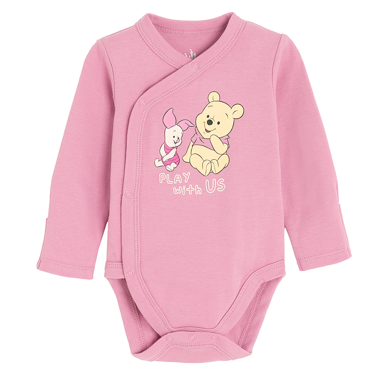 Winnie the Pooh long sleeve wrap bodysuits