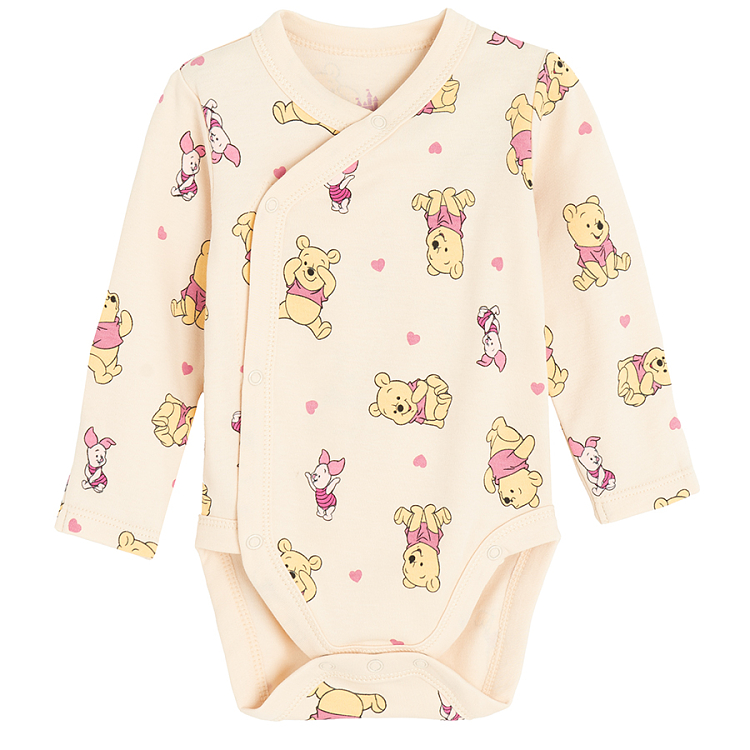 Winnie the Pooh long sleeve wrap bodysuits