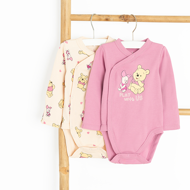 Winnie the Pooh long sleeve wrap bodysuits