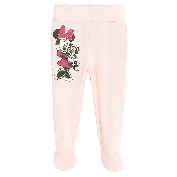 Minnie Mouse pink and burgundy footed leggings- 2 pack