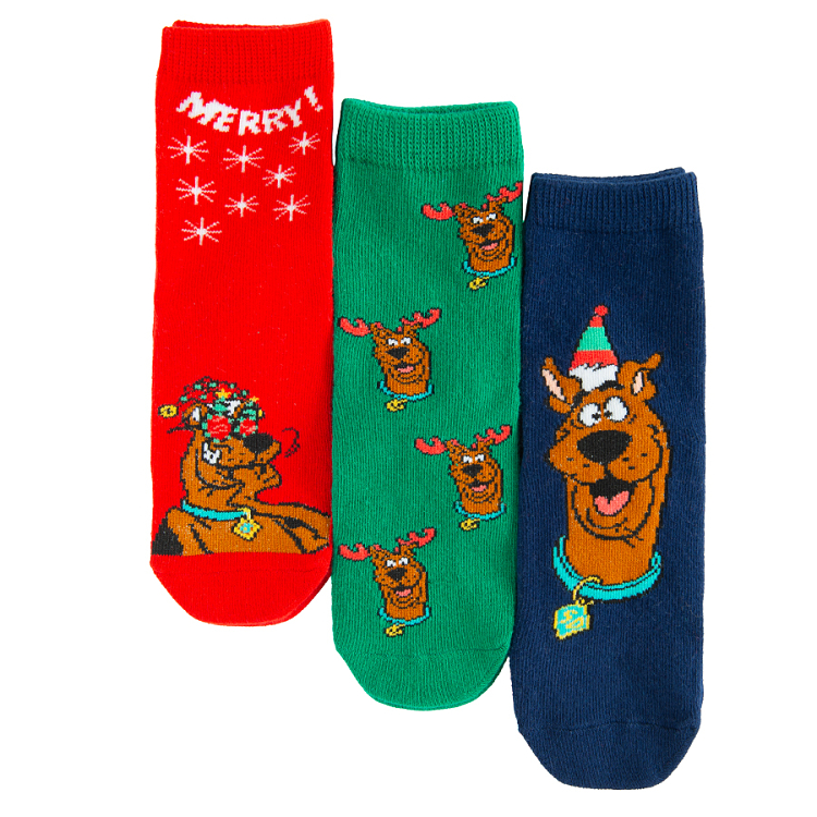 Scooby Doo socks with Xmas print- 3 pack