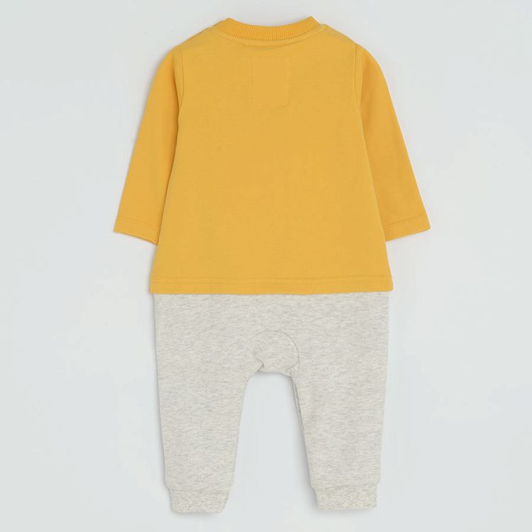 Winnie the Pooh footless overall with cap