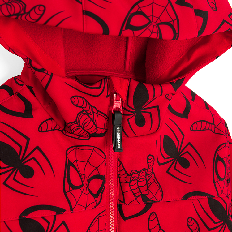 Spiderman red hooded light jacket