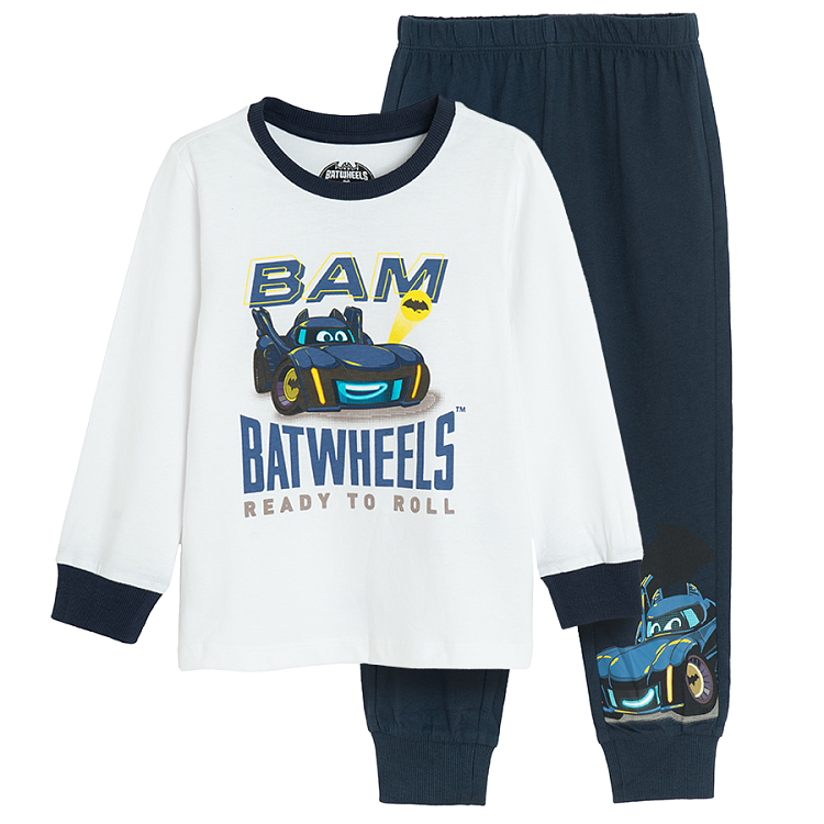 Batwheels white long sleeves and blue pants pyjamas