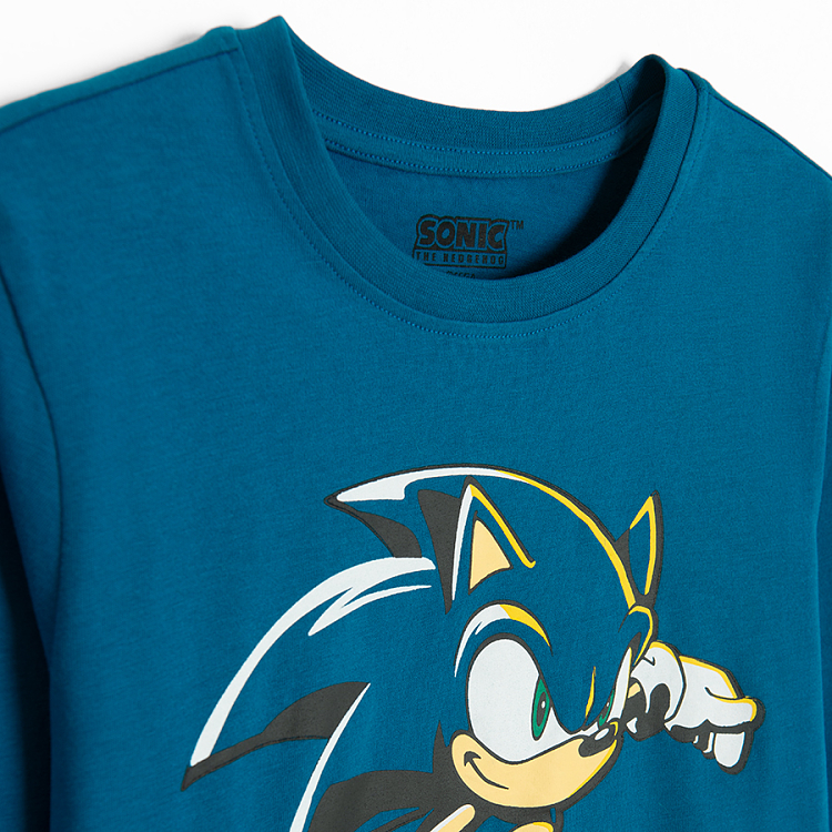 Sonic blue long sleeve blouse and pants pyjamas