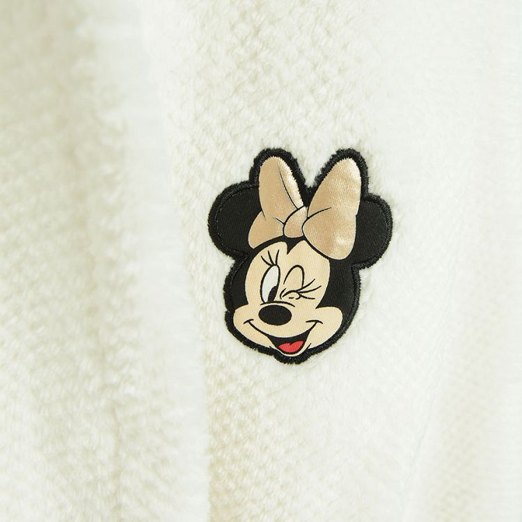 Minnie Mouse white hooded bathrobe