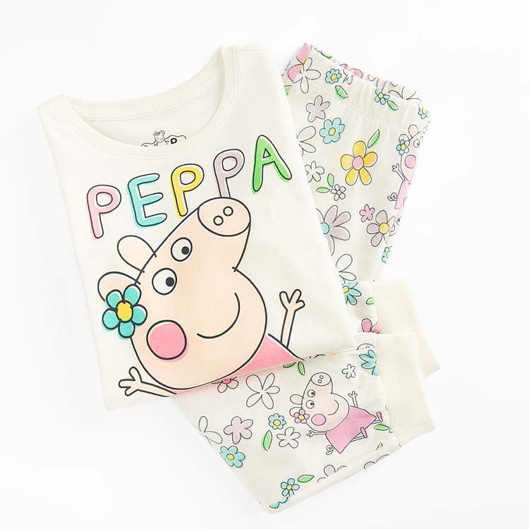 Peppa Pig pink long sleeve and pants pyjamas set- 2 pieces