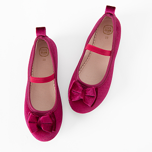 Burgundy ballerina shoes