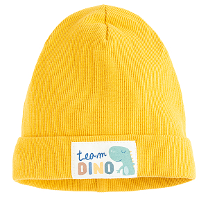 Yellow beanie hat