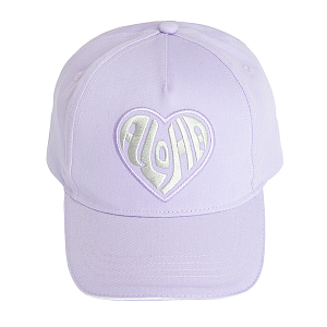 Hat purple with ALOHA print