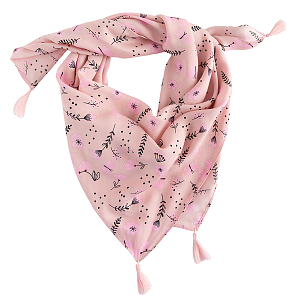 Pink floral neckerchief