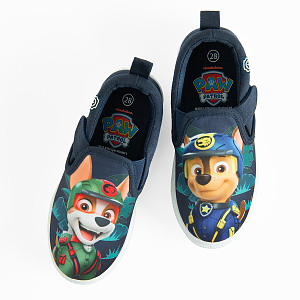 Παπούτσια πάνινα μπλε με βέλκρο και στάμπα PAW PATROL