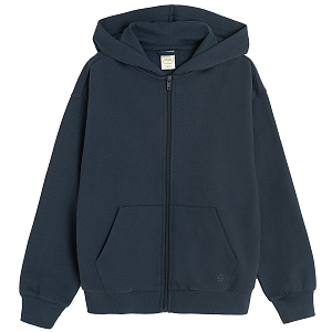 Blue hooded sweatshirt