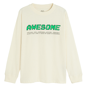 Off white sweatshirt with AWESOME print