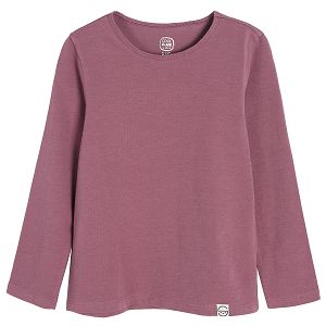 Burgundy long sleeve blouse