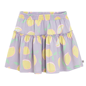 Purple skirt with lemons print