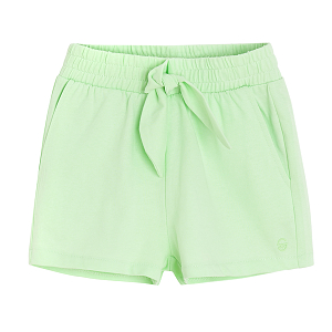 Lime shorts with knot