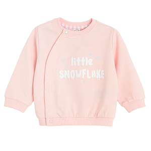 Pink  sweatshirt with penguin print